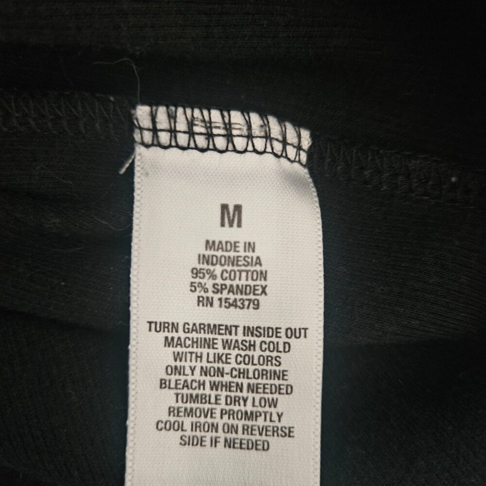 Aeropostale Seriously Soft Ribbed Cropped Shrunken Black Medium Tee - Picture 5 of 7